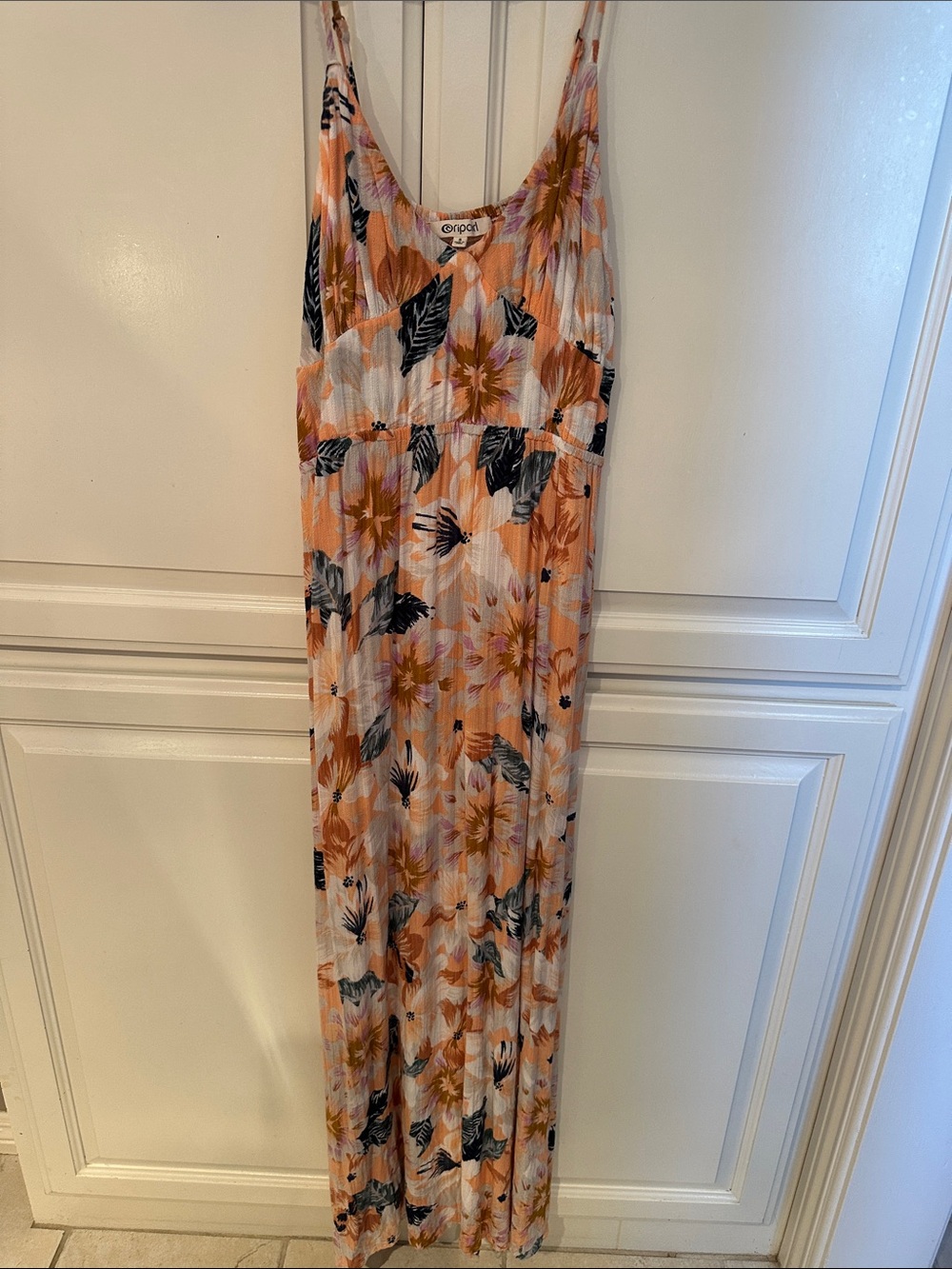 Rip Curl Peach and Navy Floral Sundress
